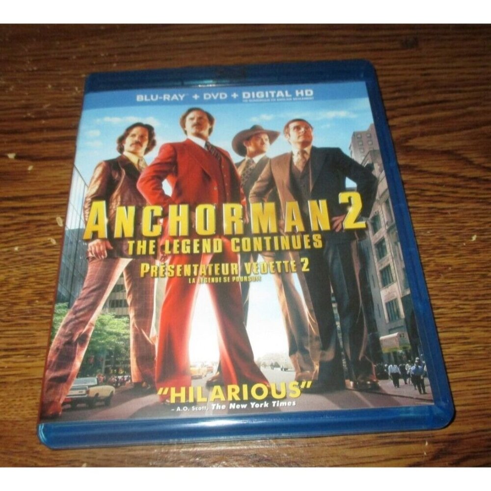 Anchorman 2: The Legend Continues (Blu-ray Disc, 2014, 3-Disc Set, Canadian)